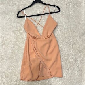 by the way. Peach Mini Dress